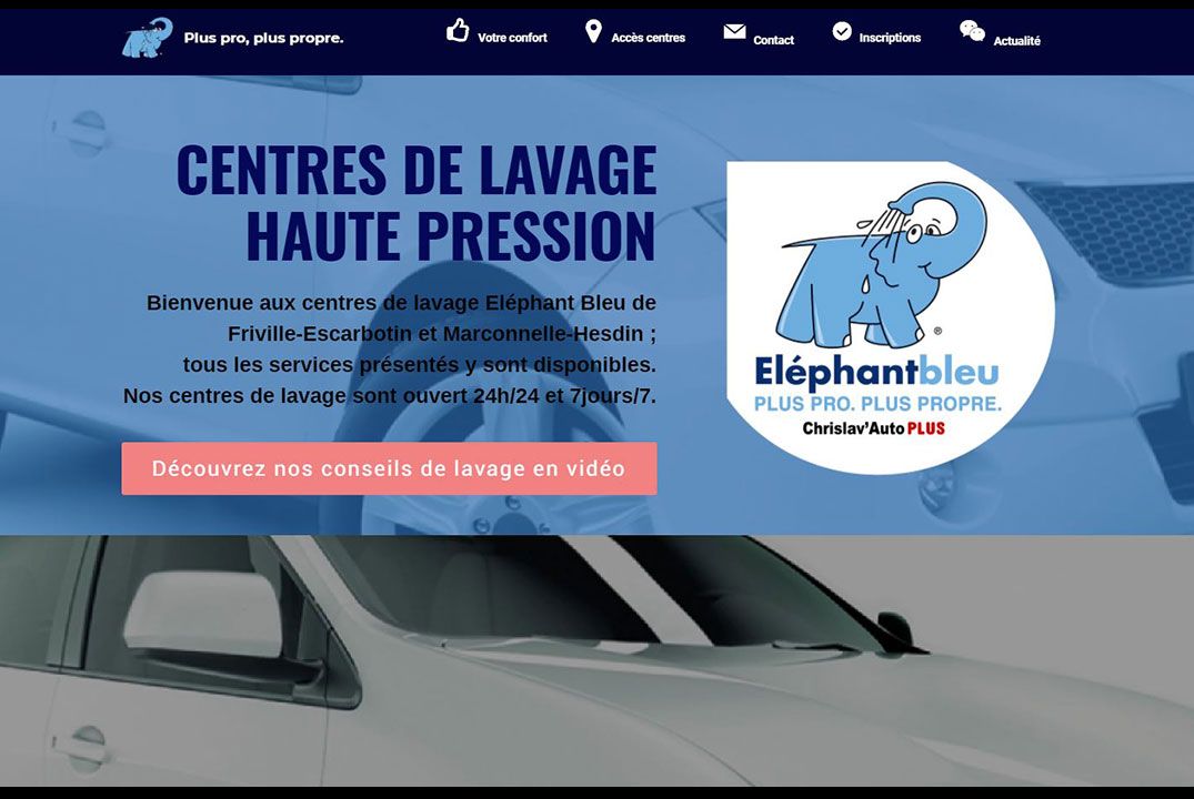 Centre de lavage haute pression Éléphant bleu